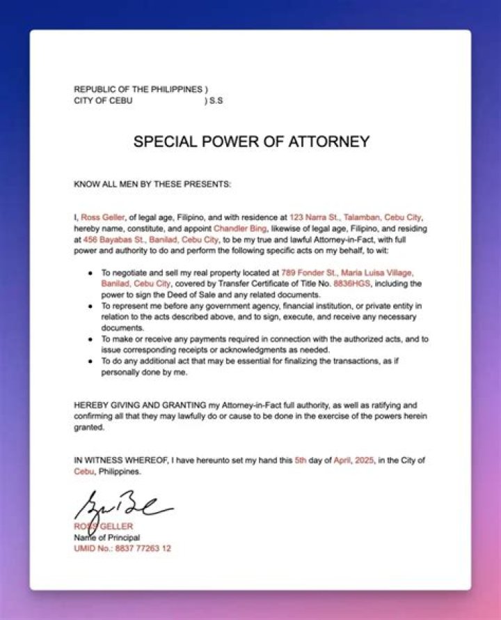 Does a special Power of Attorney need to be notarized?