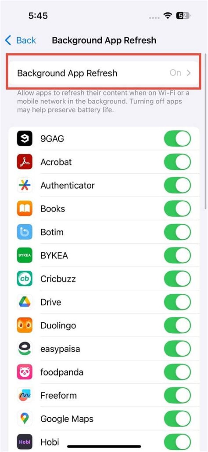 How do you refresh icons on Iphone?