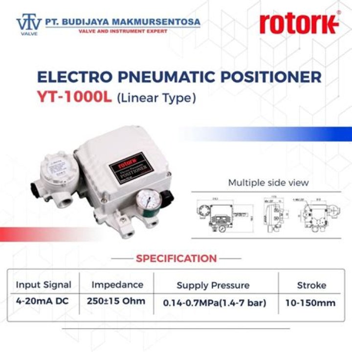 What is an electro-pneumatic positioner?