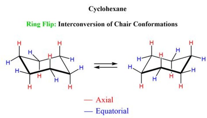 What is axial and equatorial in chair conformation?