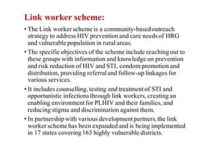 What is link worker scheme?